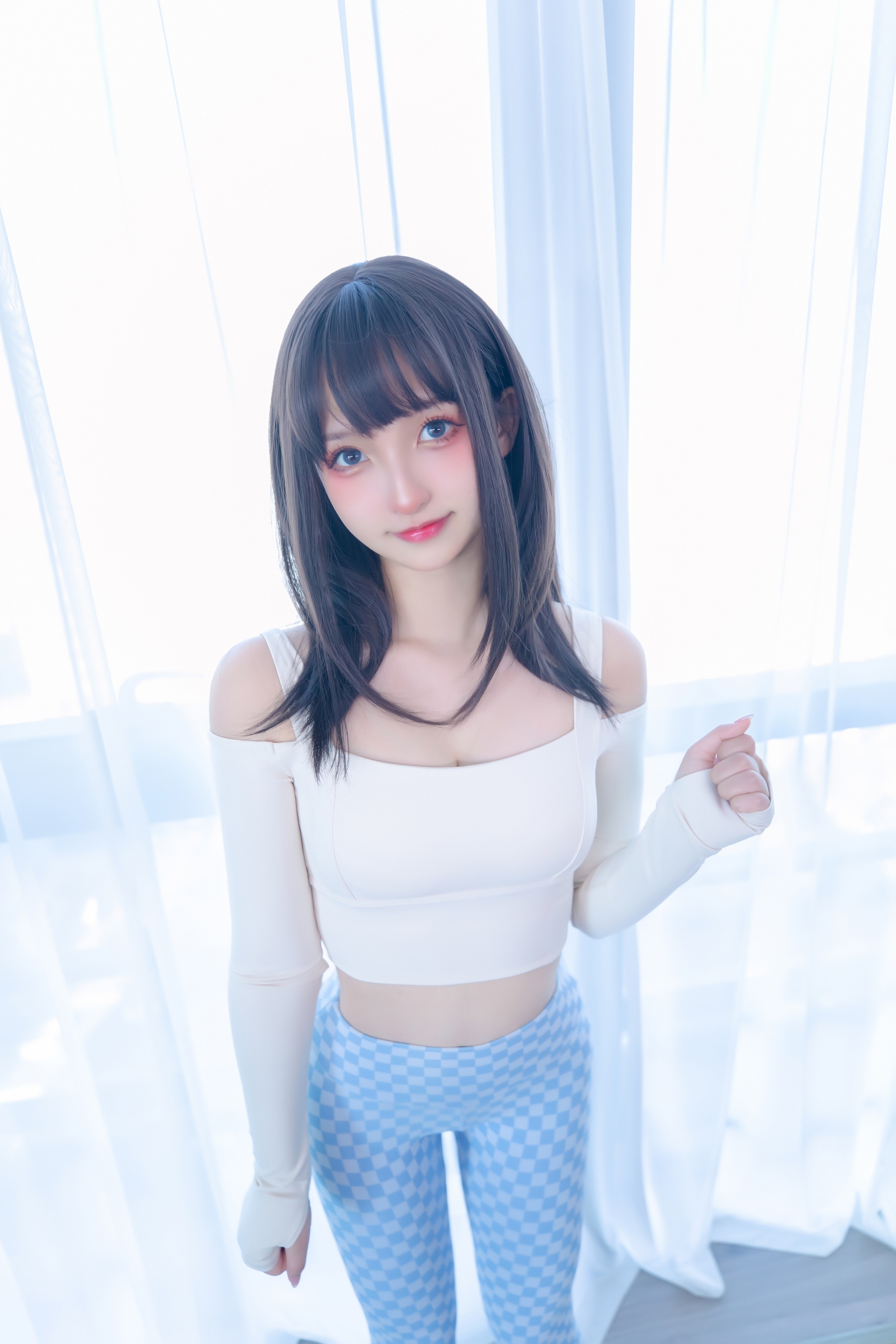 神楽坂真冬 - NO.103 蓝白格[75P]-XikXak